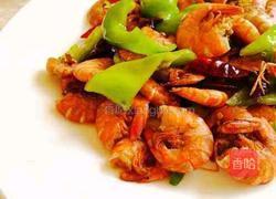双椒炒海虾的做法图解7