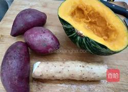 蒸紫薯山药南瓜的做法图解1