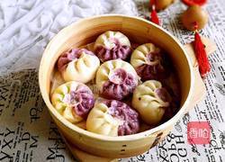 紫薯双色包子的做法图解21