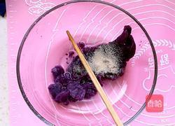 紫薯双色包子的做法图解2