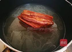 #蒸菜#剁椒腊肉蒸萝卜的做法图解3