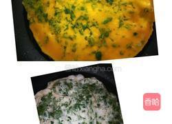 香菜鸡蛋卷的做法图解5