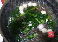 青菜肉丸牛血汤的做法图解4