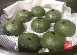 蛋黄肉松艾草青团的做法图解9