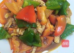 鱿鱼筒爆炒青椒红的做法图解11