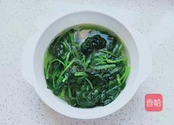 凉拌菠菜花生米的做法图解2