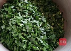 韭菜菠菜素包子的做法图解6