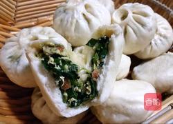韭菜菠菜素包子的做法图解18