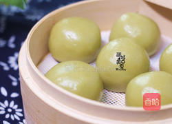 咸蛋黄肉松青团的做法图解2