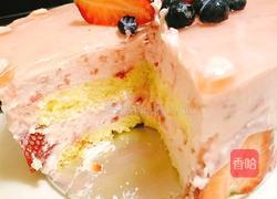 6寸草莓慕斯蛋糕（纯手工）的做法图解28