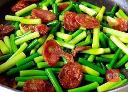 鲜蒜薹炒腊肠的做法图解10
