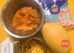 芝士焗南瓜芒果的做法图解3