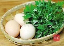 艾蒿鸡蛋饼的做法图解1