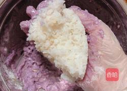 爆浆黄桃芝士紫薯包的做法图解3