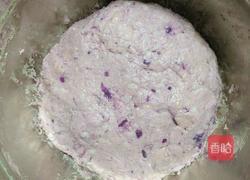 爆浆黄桃芝士紫薯包的做法图解4