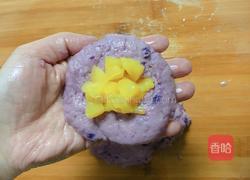 爆浆黄桃芝士紫薯包的做法图解9