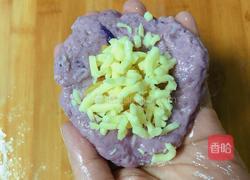 爆浆黄桃芝士紫薯包的做法图解10