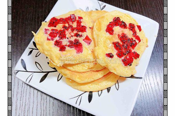 火龙果舒芙蕾松饼