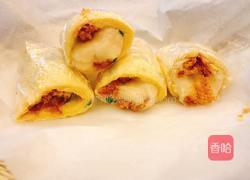 蜂蜜味香葱肉松蛋糕卷(卡仕达酱)的做法图解14