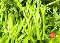 椒丝腐乳炒通菜的做法图解1