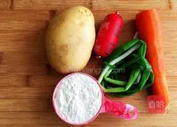 Illustration of how to make fried potato cakes 1