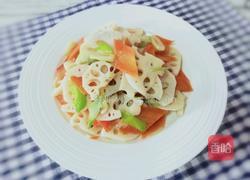 胡萝卜炒藕片的做法图解10