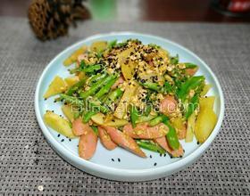 咸蛋蘆筍火腿焗土豆