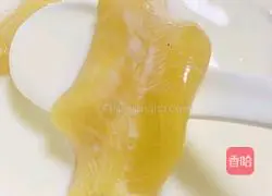 Illustration of how to make milk fish maw jelly 3