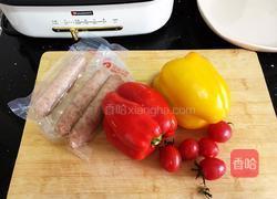 彩椒煎香肠的做法图解1