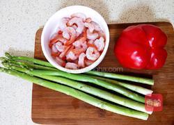 芦笋炒虾仁(减脂餐）的做法图解1