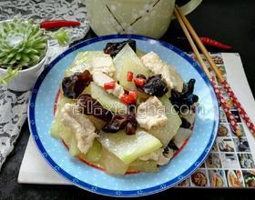 冬瓜木耳炒肉片