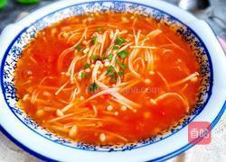 番茄金针菇汤的做法图解9