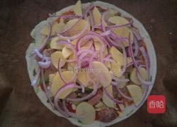 土豆芦笋牛排葱油饼披萨的做法图解12