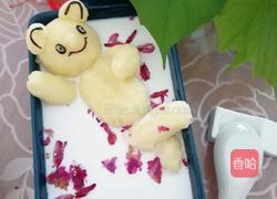 土豆泥泡澡熊 玫瑰牛奶浴的做法图解8