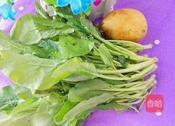 土豆炒菜心的做法图解1