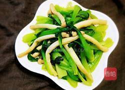 白玉菇炒青菜的做法图解12