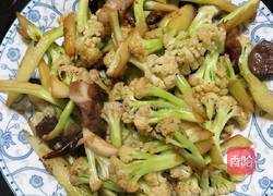有机菜花炒肉的做法图解6