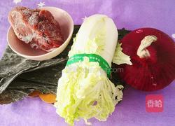 海带白菜牛肉丸子汤的做法图解1