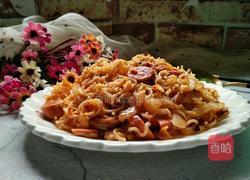 火腿肠香辣炒面的做法图解12