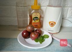 薄荷蜂蜜红李汁的做法图解1