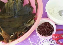 西米红豆三角粽的做法图解5