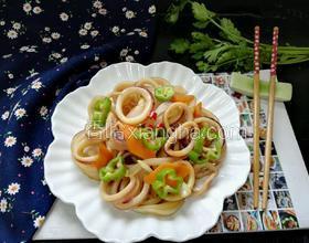 青椒洋蔥炒魷魚圈