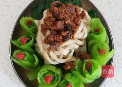 蘑菇肉酱手擀面的做法图解4