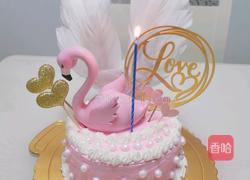 火烈鸟生日蛋糕粉色少女心的做法图解7