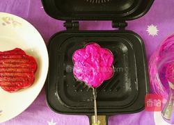 火龙果牛奶煎饼(花形)的做法图解15