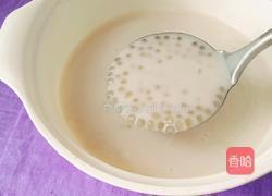 草莓香橙奶香西米露的做法图解7