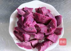 玫瑰紫薯牛奶冰沙的做法图解3