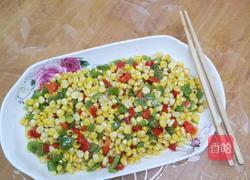 双椒炒玉米粒的做法图解3