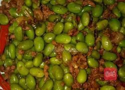 小米辣肉末炒毛豆的做法图解4