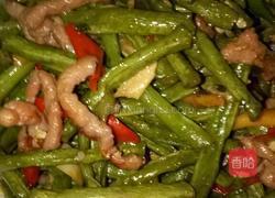红椒肉丝炒豇豆的做法图解4